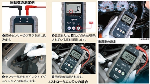 カイセ(kaise) SK-8401SET 自動車用デジタル回転計とセンサーのセット 代引発送不可 全国送料無料 税込特価