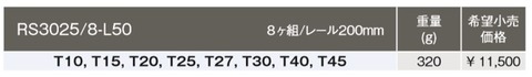 コーケン(Ko-ken) RS3025/8-L50 T型トルクスビットセット 代引発送不可 即日出荷 税込特価