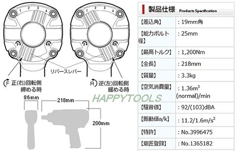 SI-1550T ULTRA 信濃機販 インパクト ＜ ハッピーツール 自動車用機械