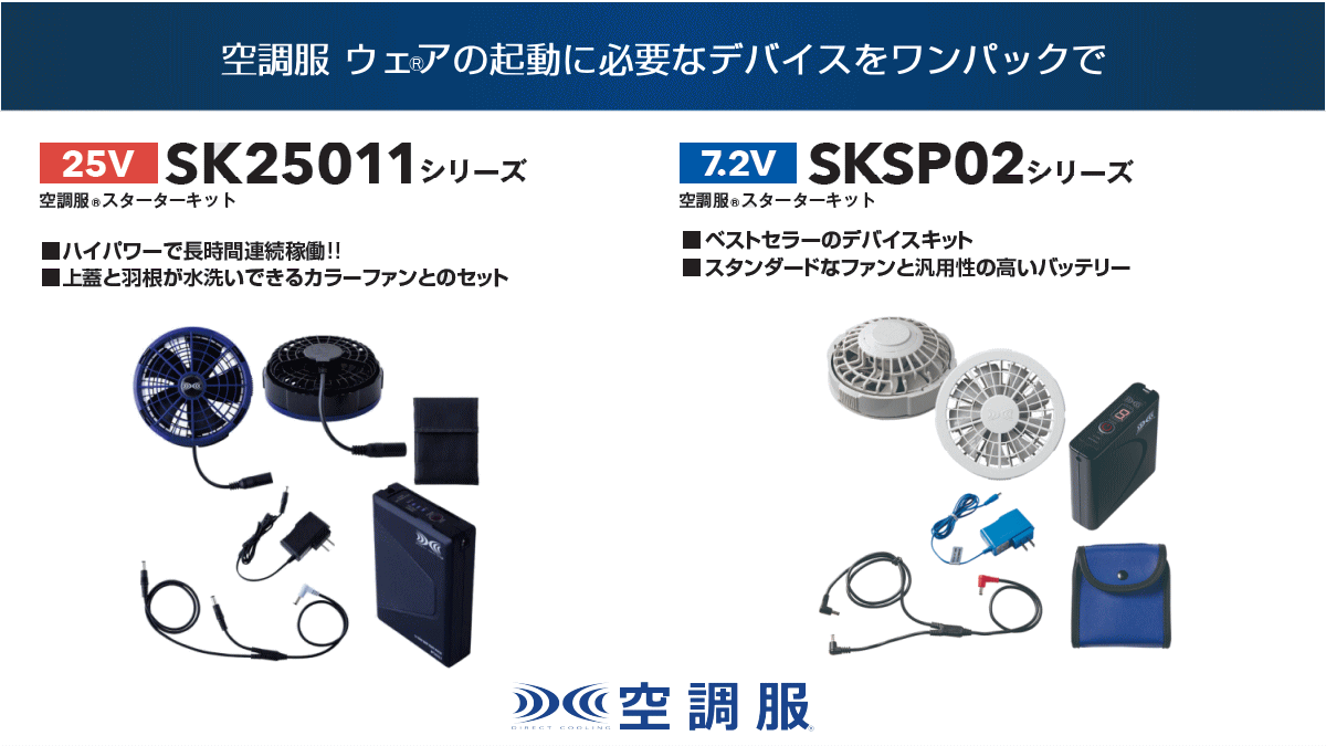 空調服®ウェアに必要なスターターキット　