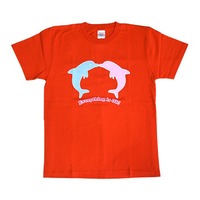 海の舞Tシャツ（オレンジ）イルカKiss