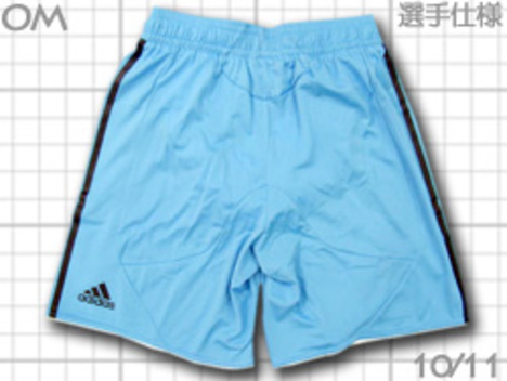 【4着セール対象】　10/11　マルセイユ　選手用・パンツ　水色　adidas
