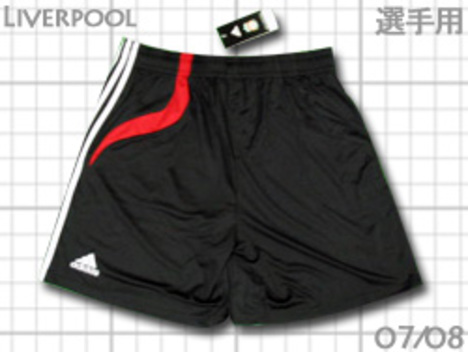 【4着セール対象】　07/08　リバプール　選手用・パンツ　黒　adidas
