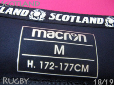 【ラグビー】　18/19　スコットランド代表ジャージ（紺/ピンク）　macron製