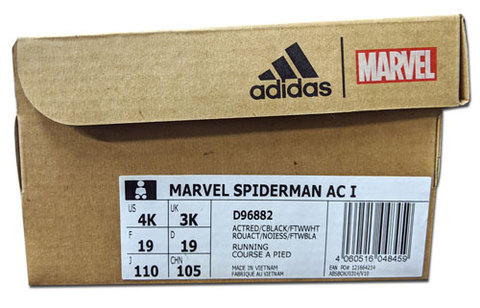 【名入れ無料】 adidas(アディダス) MARVEL SPIDERMAN AC I ベビースニーカー・赤 (マーベルスパイダーマンACI)　【定価：5489円】