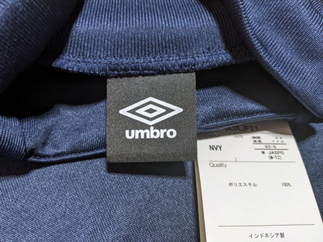 【1加工無料！】　URA/umbro　スウェットZIPジャケット・紺　【54％割引！】