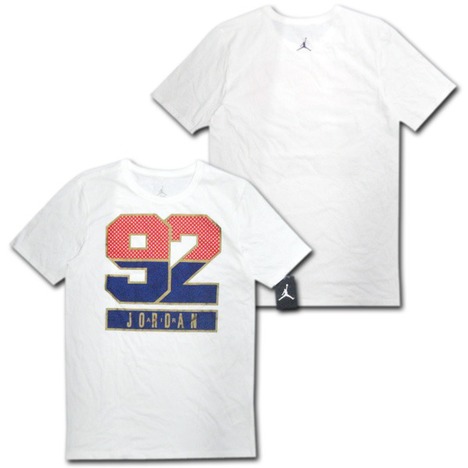 【1マーク無料】　エア・ジョーダン　1992 (バルセロナ・ドリーム1)　Tシャツ（白）　Jordan 【メール便送料無料】