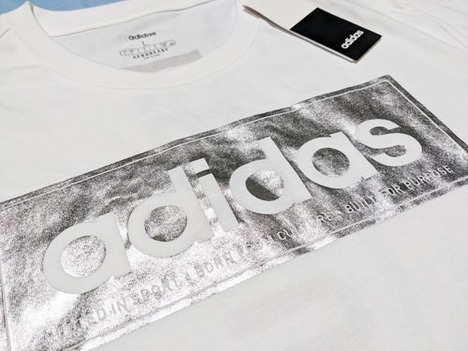 リーズユナイテッド x adidas　ボックスロゴ（銀）Tシャツ　【メール便送料無料】