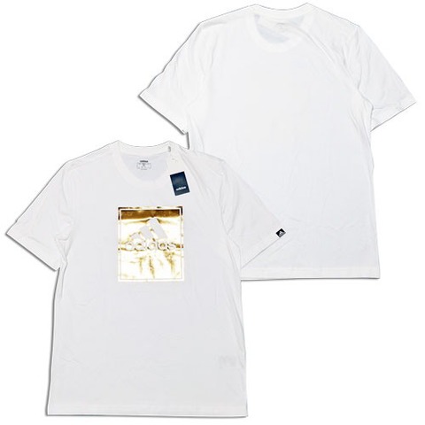 【無料マーク加工】 x adidas　ボックスロゴ（金）Tシャツ　リーズユナイテッドのように、、、　【メール便送料無料】