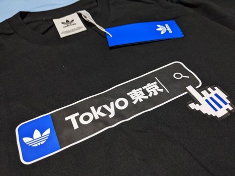 【無料マーク加工】 adidas・オリジナルス　TOKYO東京・検索（黒）Tシャツ　【メール便送料無料】