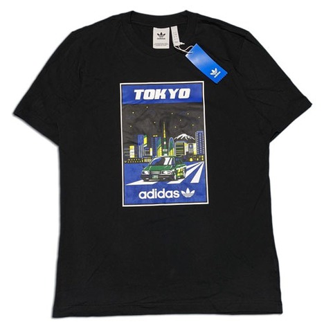 【無料マーク加工】 adidas・オリジナルス　TOKYO東京・タクシー（黒）Tシャツ　【メール便送料無料】
