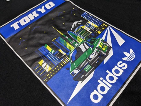 【無料マーク加工】 adidas・オリジナルス　TOKYO東京・タクシー（黒）Tシャツ　【メール便送料無料】