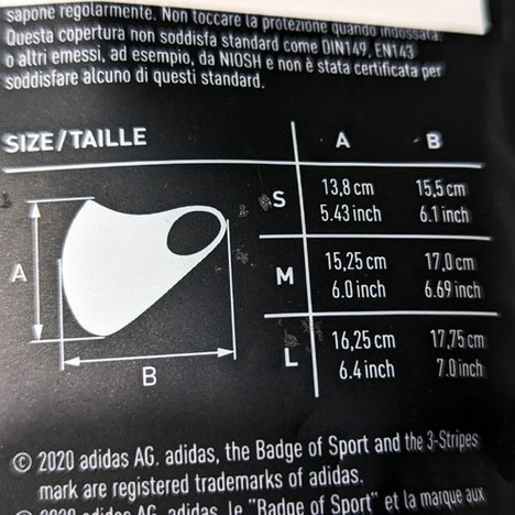 【メール便送料無料】　日本代表　フェースカバー・3枚セット　 adidas　【41％OFF】