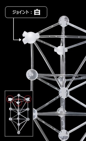 【在庫限り】模型　バッキーボール（組立済）+３Ｄカバラ　パドマ