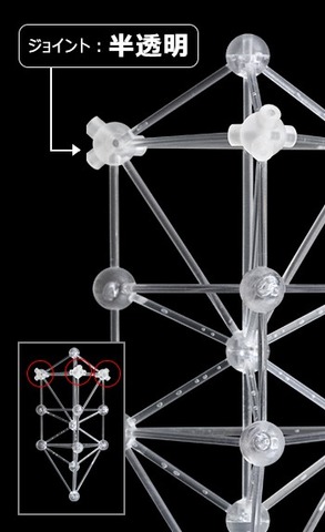 【在庫限り】模型　バッキーボール（組立済）+３Ｄカバラ　パドマ