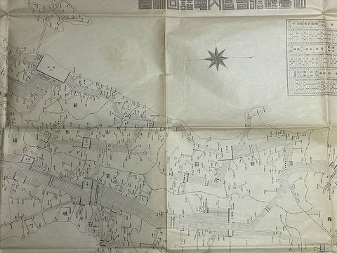 昭和 初期 戦前 地図 絵図 郷土 資料「仙台 逓信局 区内 電話 回線図」極大図 内部資料 通信