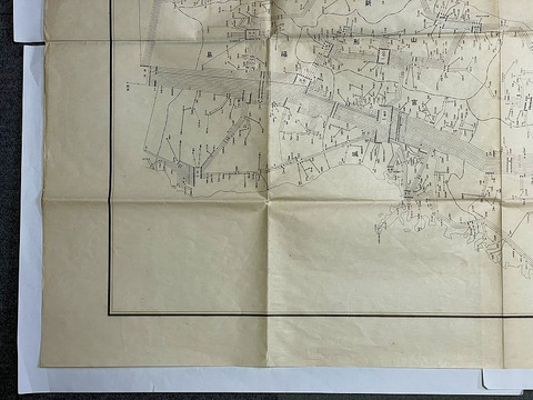 昭和 初期 戦前 地図 絵図 郷土 資料「仙台 逓信局 区内 電話 回線図」極大図 内部資料 通信