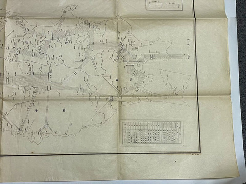 昭和 初期 戦前 地図 絵図 郷土 資料「仙台 逓信局 区内 電話 回線図」極大図 内部資料 通信