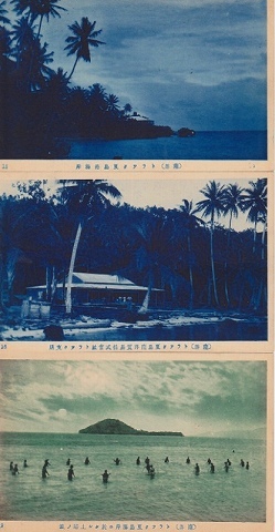 アンティークポストカード『南洋　トラック夏島』大正　5枚組