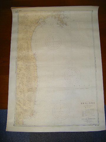 昭和 20 30代 地図 絵図 宮城『石巻 関係 海図 ３点』 