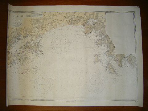 昭和 20 30代 地図 絵図 宮城『石巻 関係 海図 ３点』 