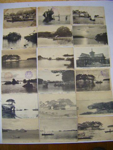 明治 写真 宮城 石巻『絵葉書 松島 金華山 塩釜 ４２点』 