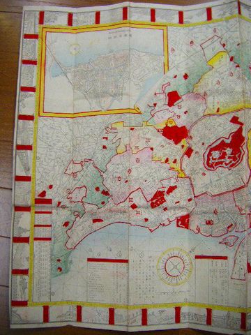 明治 地図 絵図 彩色 細密 銅版『改正 東京 全図』 