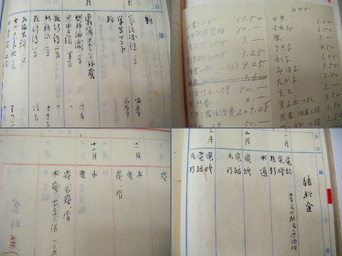 古文書　生活　経済「明治　38年～　昭和12年　家計簿　一括」記録