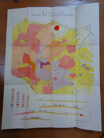 大正 地図 災害 宮城 岩手「船形 火山 地質 調査 報文 震災 予防 調査 会 報告」彩色 地図