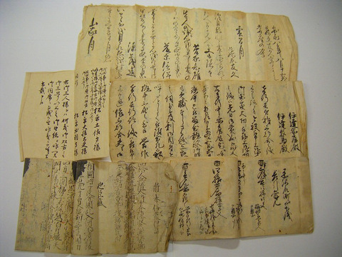 江戸 古文書 武家文書「仙台藩 祐筆 藩士 による 俳諧 連歌状 伊達 数馬 安房 右近 等 ５点一括」肉筆 伊達