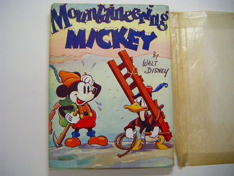  昭和 初期 戦前 漫画 絵本「ウォルト ディズニー　ミッキーマウス」1937年 カバー付 貴重 英語 洋書 彩色