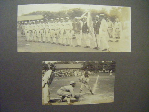 大正 昭和 初期 戦前 岩手県「盛岡 等 高校 野球 大会 等 写真 32点 貼り付け アルバム」