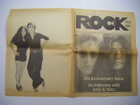昭和 1972年 ビートルズ「ROCK アニバーサリー ジョンレノン ＆ オノヨーコ 特集」英語 英文