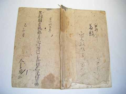 江戸 寛政 古文書 武家文書 上山藩 重臣 金子「出羽国 置賜郡 米沢 御領所 一本柳村 五人組 御仕置帳」山形・