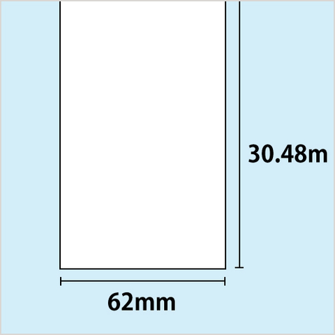 白無地ﾗﾍﾞﾙ幅62mm×送り30.48m DK-2205 