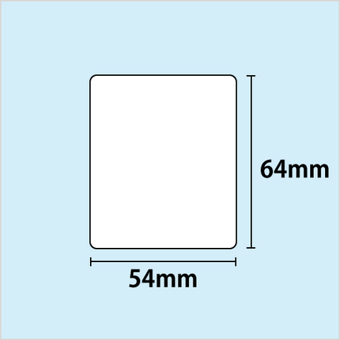 白無地ラベル　幅54mm×長さ64mm