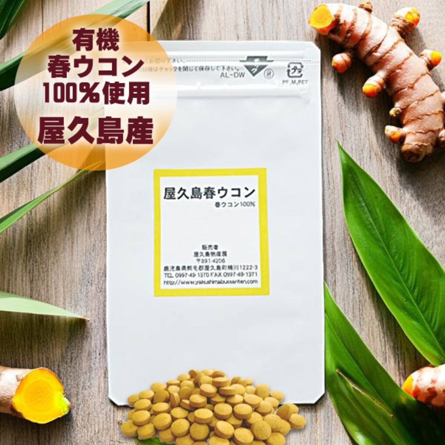 無農薬・有機栽培の100％屋久島産春ウコン ＜ 屋久島物産展（春ウコン