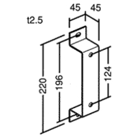 物干し金物取付パーツHP-3B