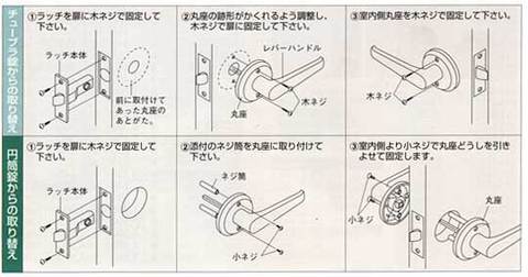 取替用レバーハンドル取替方法