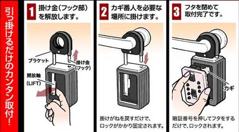 鍵の保管庫(キーボックス)PC4使用方法