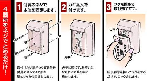 鍵の保管庫(キーボックス)PS7使用方法