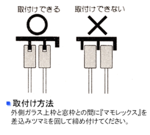 窓の鍵マモレックストップ取付可能サッシ