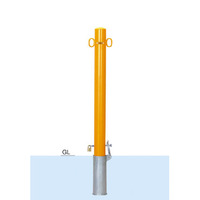 車止めポール脱着式ピラー型鉄製101.6ミリ
