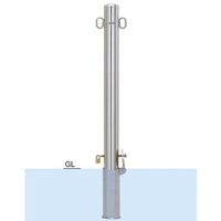 車止めポール脱着式ピラー型SUS製76.3ミリ