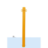 車止めポール固定式ピラー型鉄製101.6ミリ