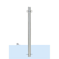 車止めポール固定式ピラー型SUS製60.5ミリ