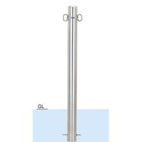 車止めポール固定式ピラー型SUS製76.3ミリ