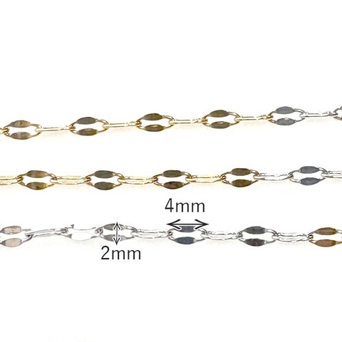 ステンレス ペタルチェーン4x2mm 