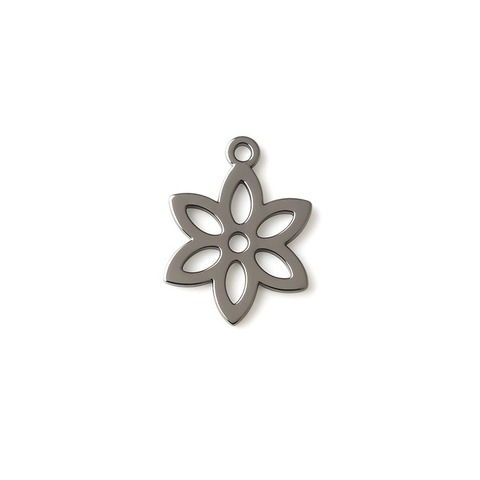 ステンレス フラワー 花 チャーム シルバー 