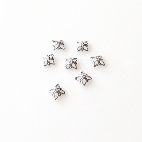 シルバー925パーツ ビーズキャップ リーフ